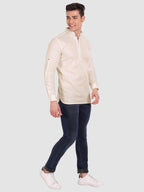 Mens Casual ZIP Style Full Sleeve Cotton Kurta