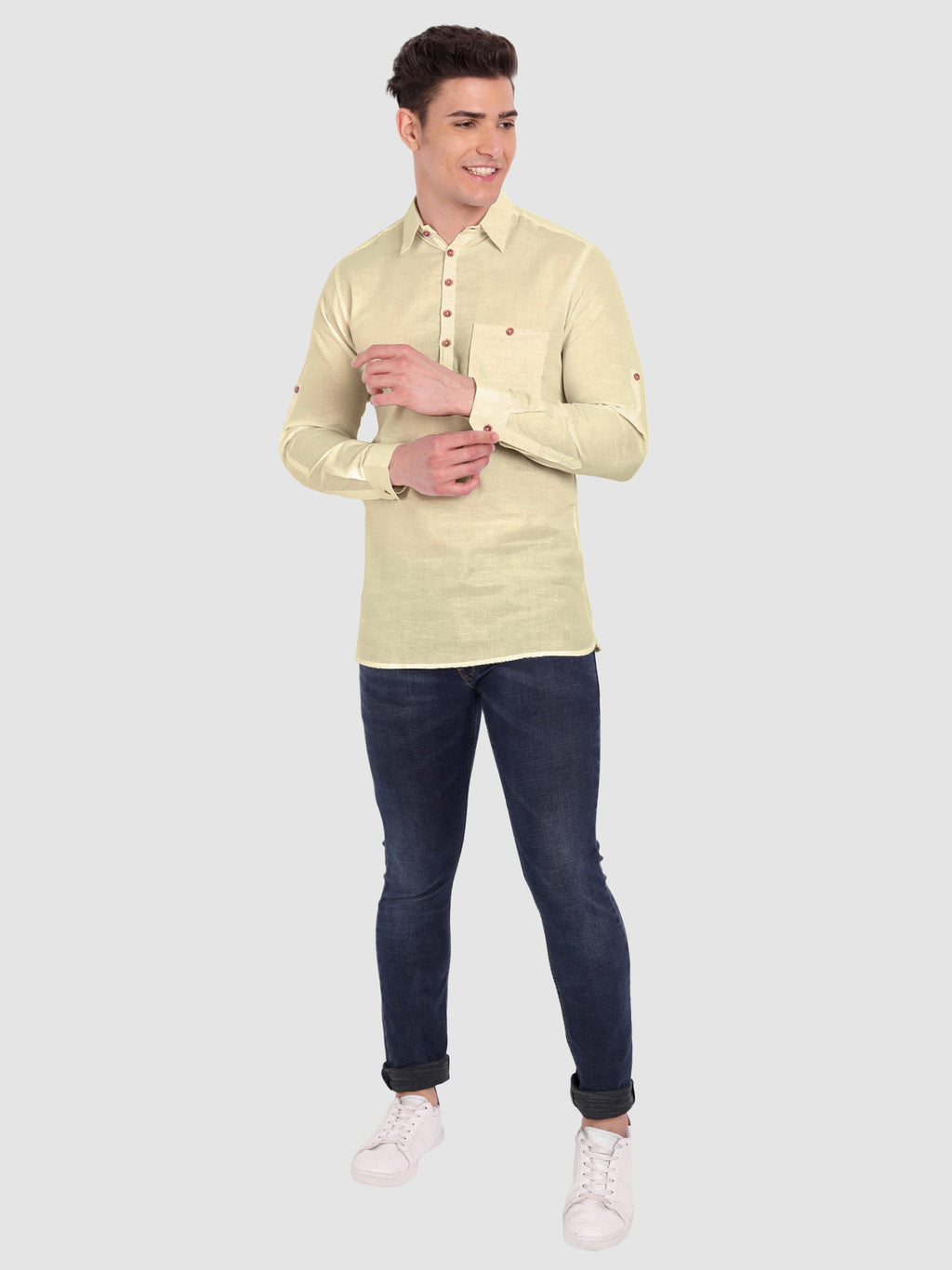 Mens Full Sleeve Casual Cotton Kurta