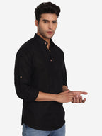 Men Double Button Slim Fit Casual Kurta