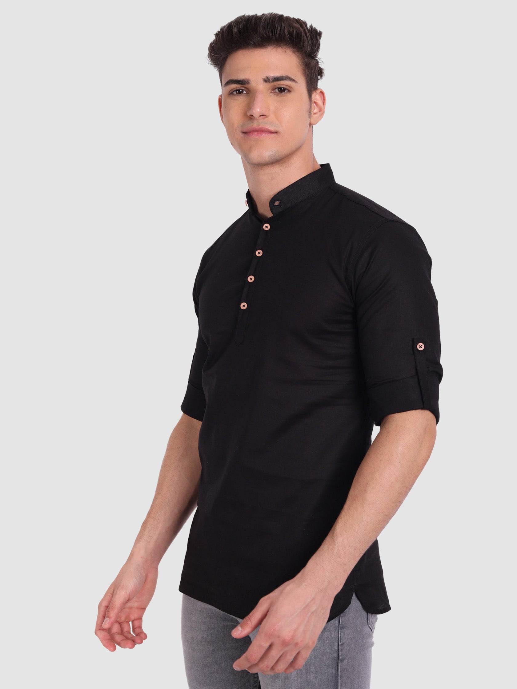 Mens Casual Slim Fit Full Sleeve Cotton Kurta