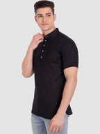 Mens Half Sleeve Casual Cotton Kurta