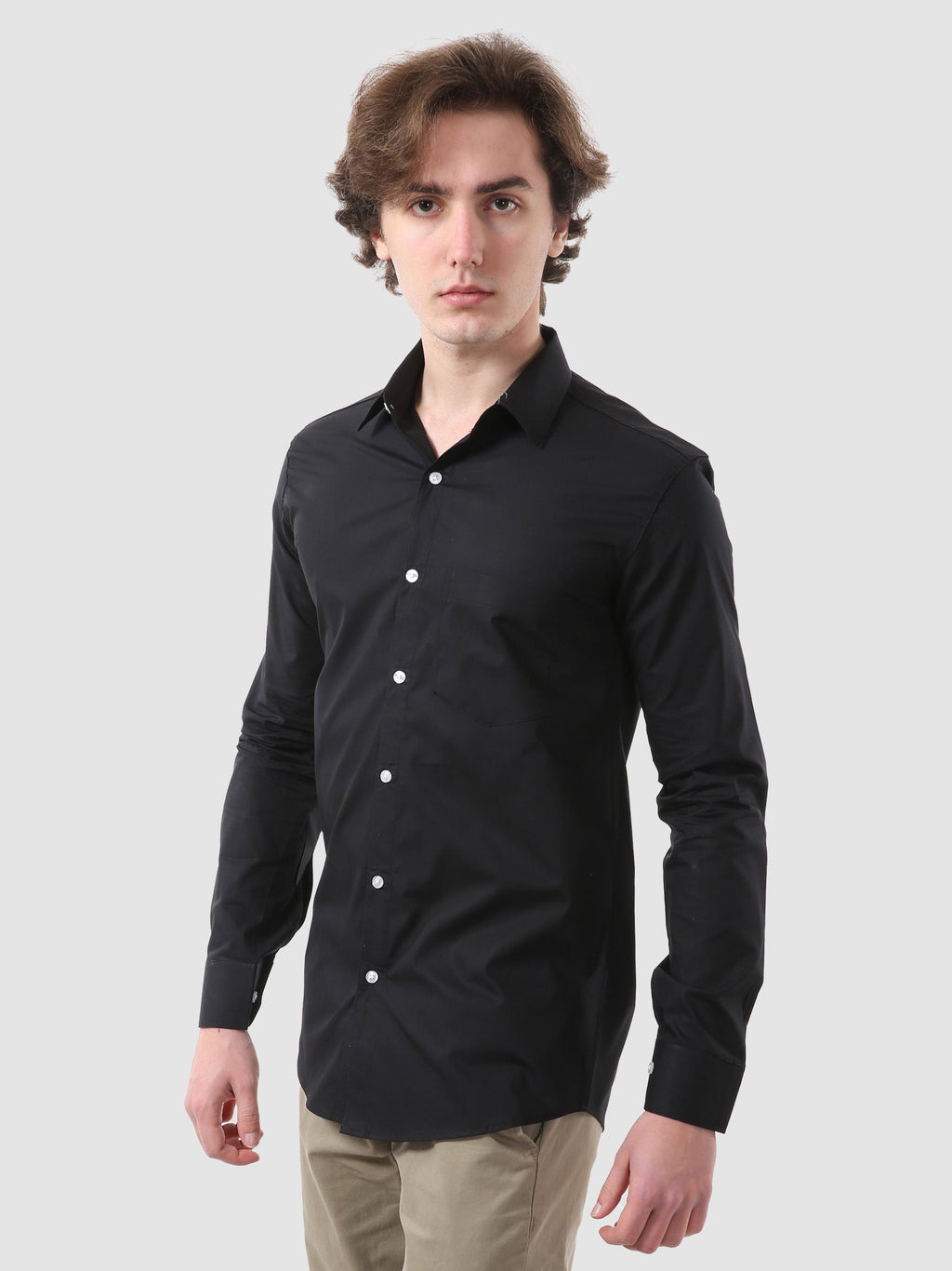 Mens Formal Full Sleeve Plain Shirt