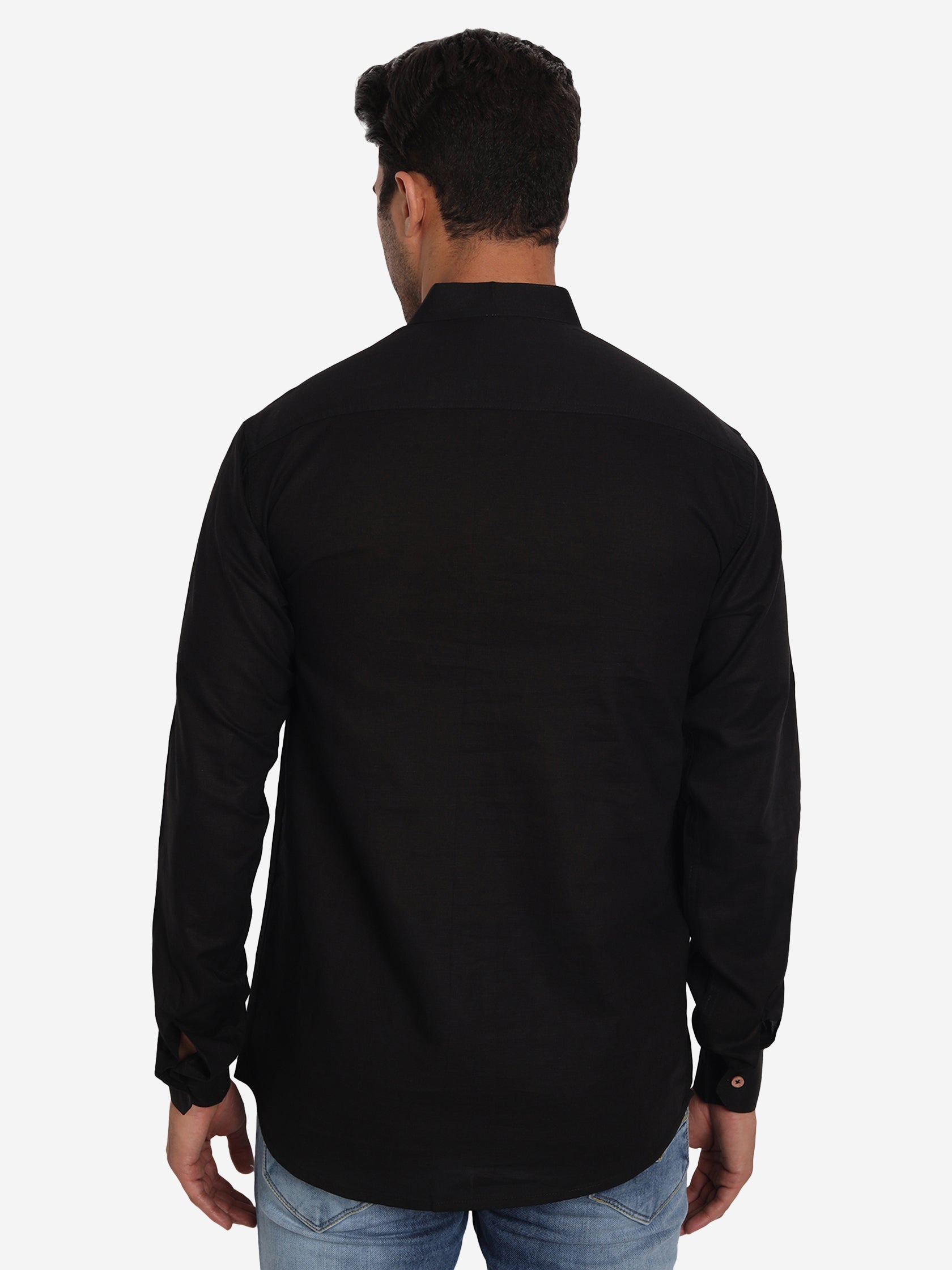 Men Double Button Slim Fit Casual Kurta