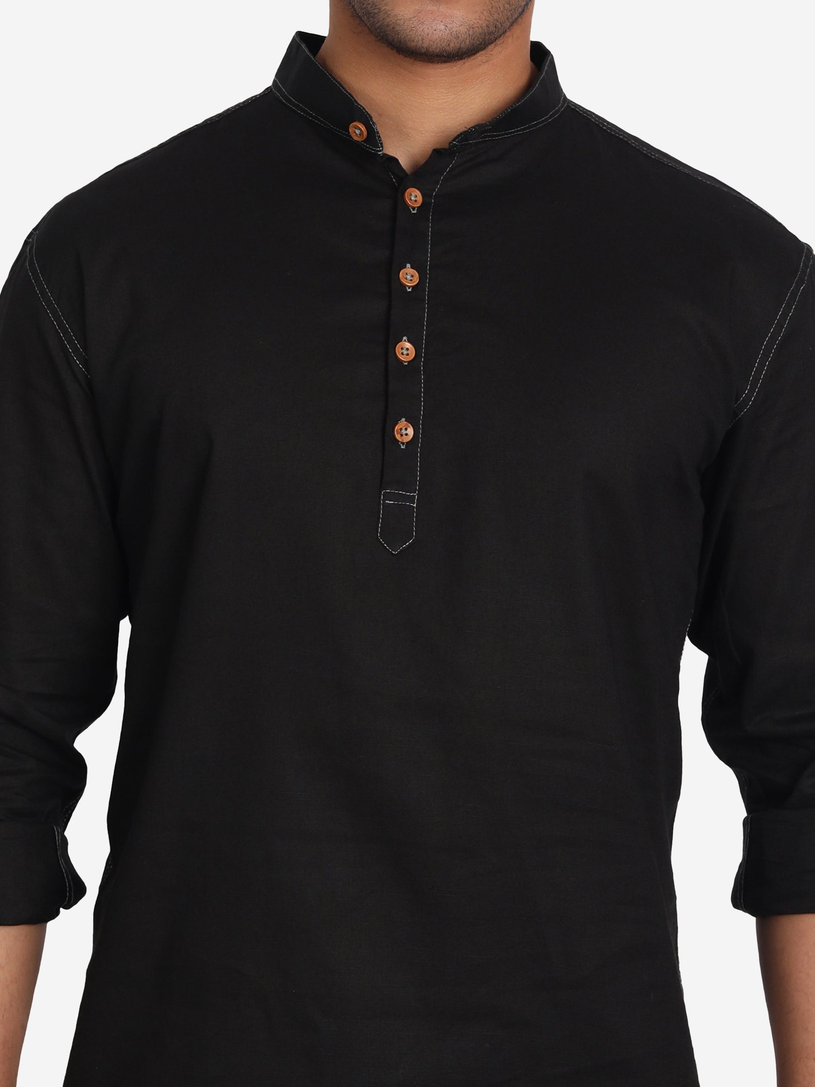 Men Cotton Slim Fit Short kurta