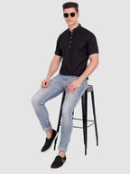 Mens Half Sleeve Casual Cotton Kurta