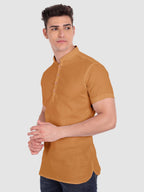 Mens Half Sleeve Casual Cotton Kurta