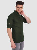 Mens Casual Slim Fit Full Sleeve Cotton Kurta