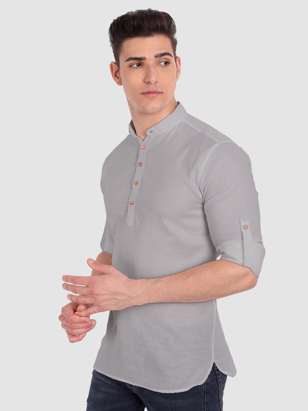 Mens Casual Slim Fit Full Sleeve Cotton Kurta