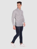 Mens Casual ZIP Style Full Sleeve Cotton Kurta