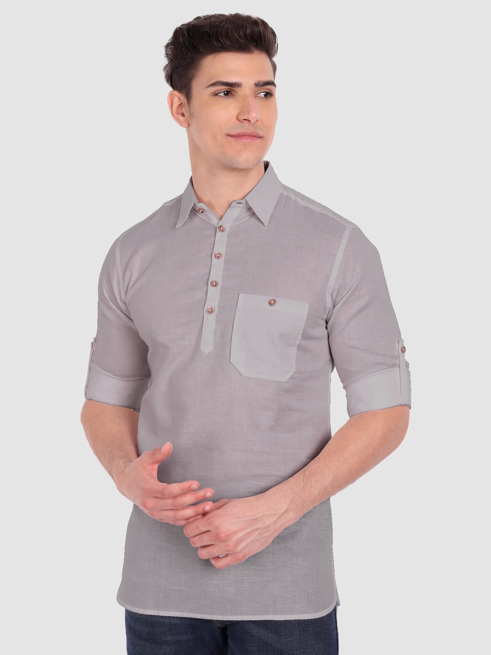 Mens Full Sleeve Casual Cotton Kurta