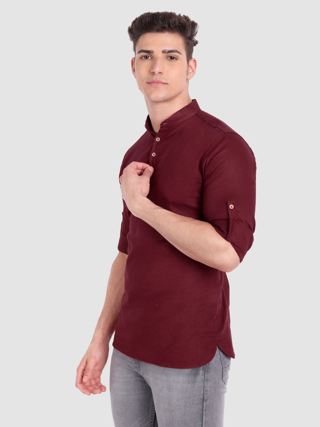 Mens Casual Slim Fit Full Sleeve Cotton Kurta