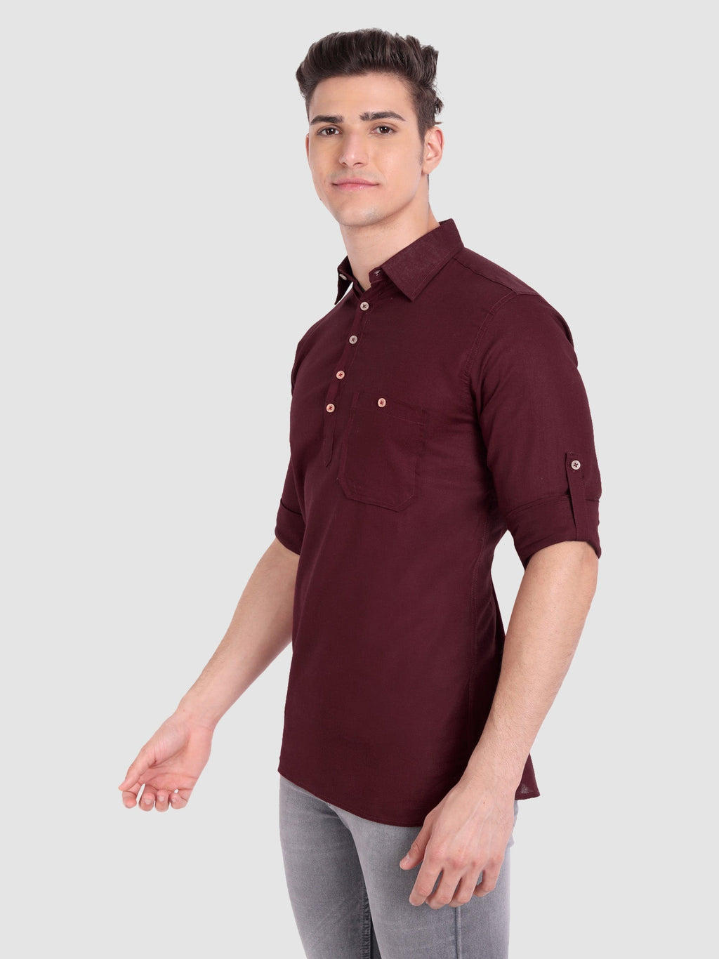 Mens Full Sleeve Casual Cotton Kurta
