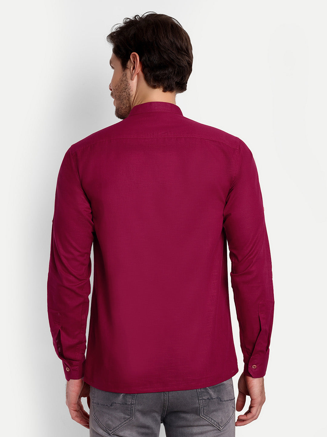 Mens Casual Slim Fit Full Sleeve Double Pocket Cotton Trendy Kurta