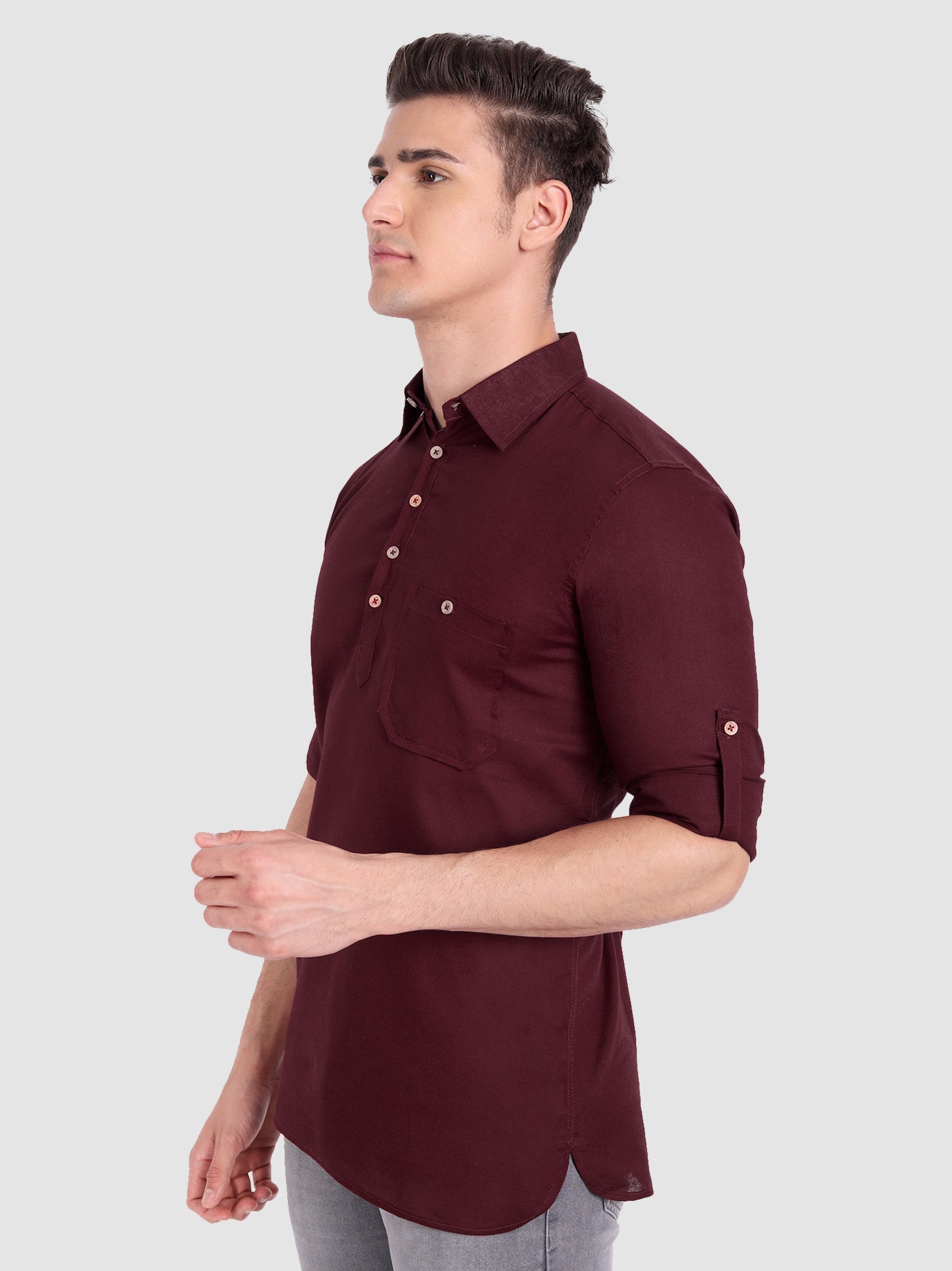 Mens Full Sleeve Casual Cotton Kurta