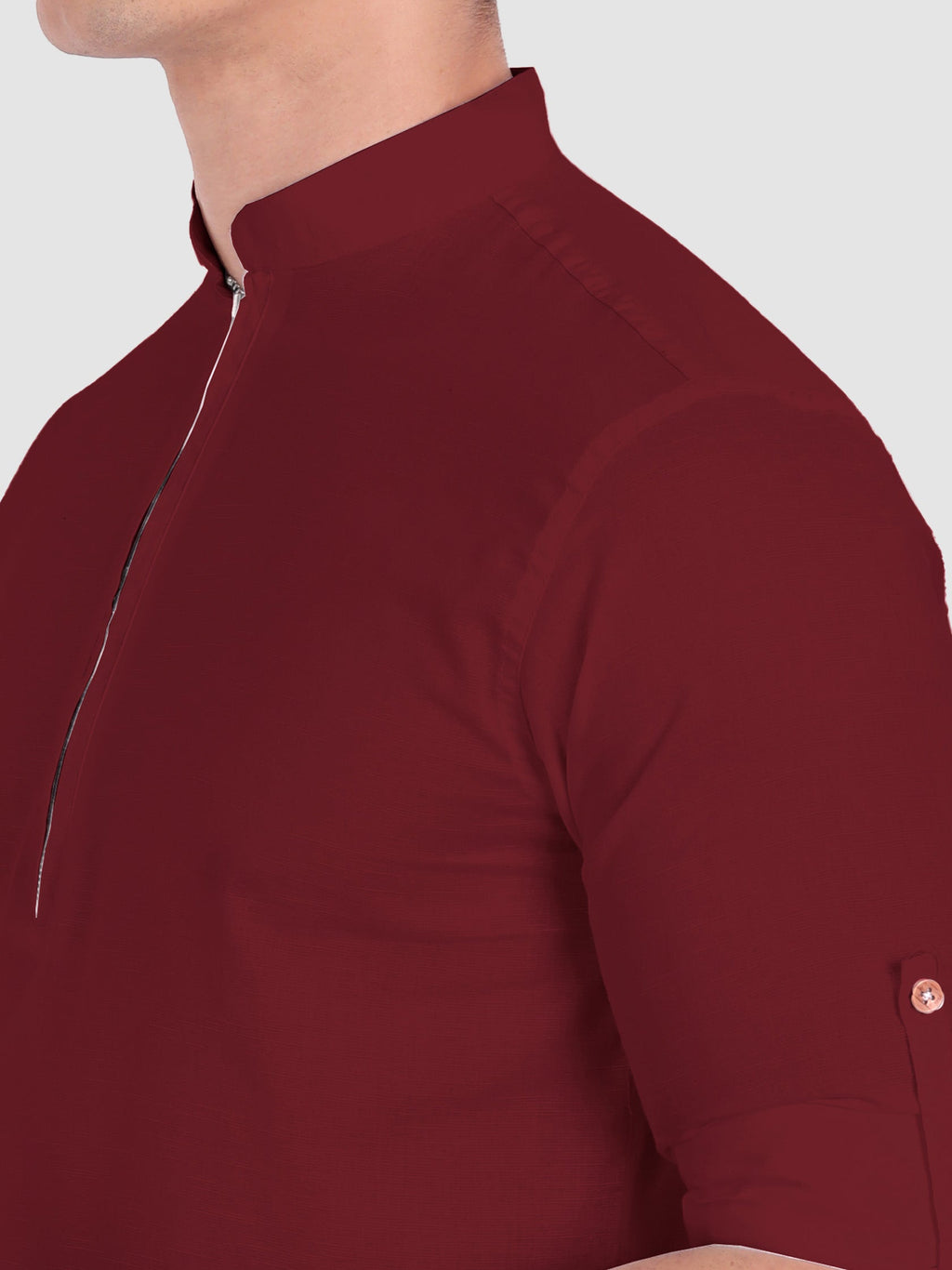 Mens Casual ZIP Style Full Sleeve Cotton Kurta