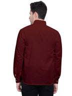 Mens Casual Slim Fit Full Sleeve Double Pocket Cotton Kurta