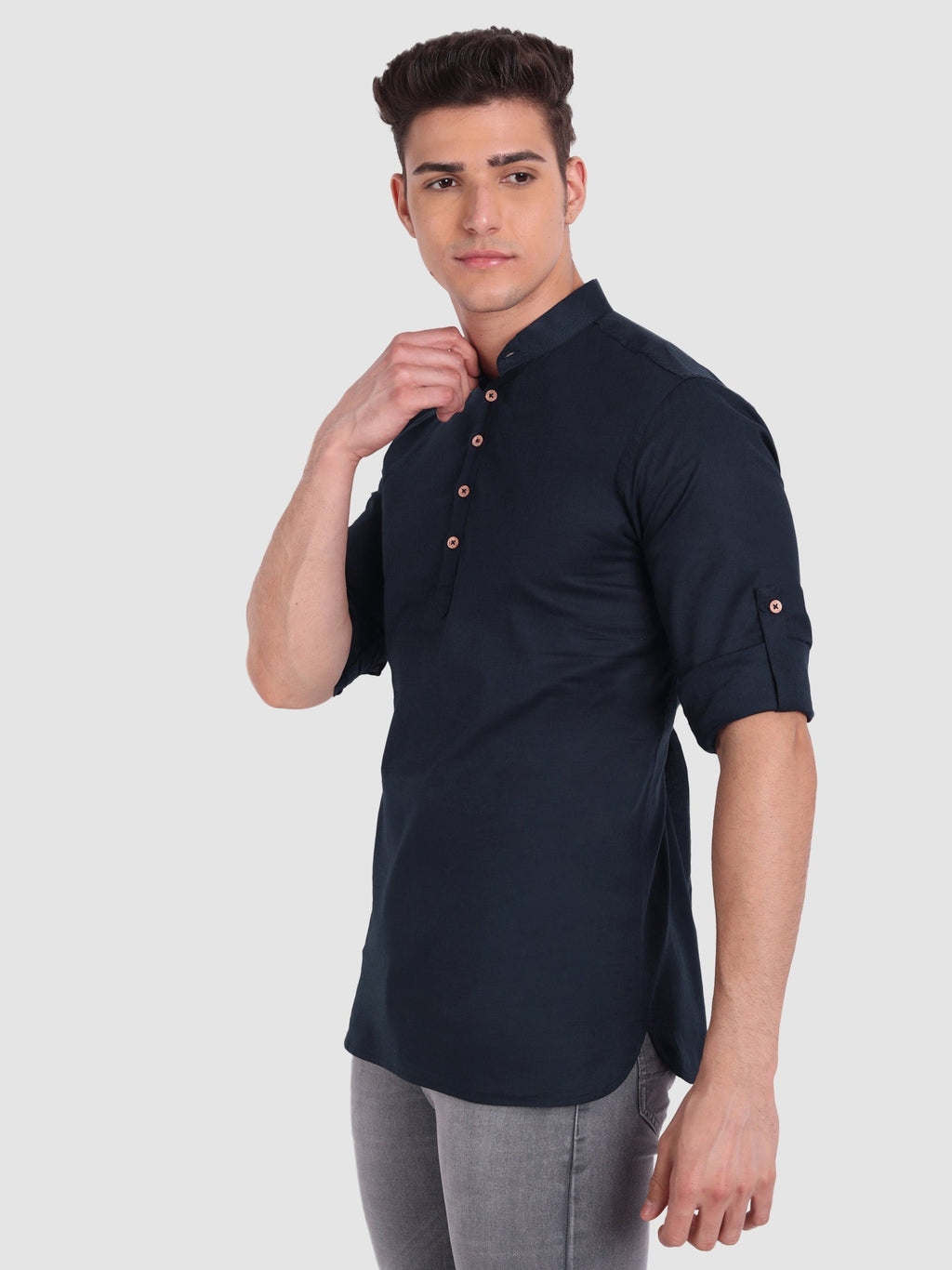 Mens Casual Slim Fit Full Sleeve Cotton Kurta
