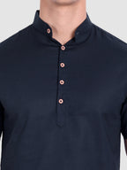 Mens Half Sleeve Casual Cotton Kurta