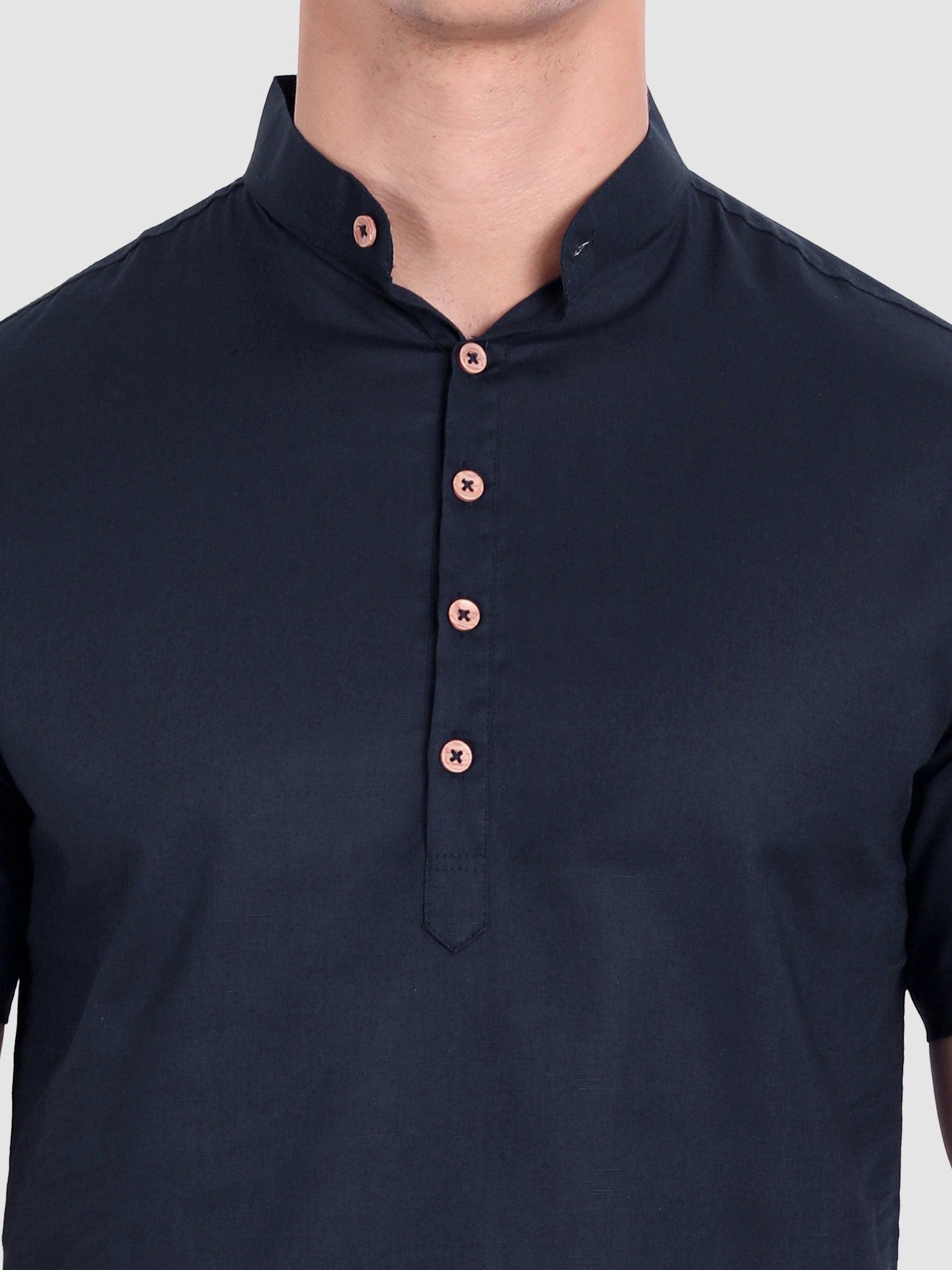 Mens Half Sleeve Casual Cotton Kurta