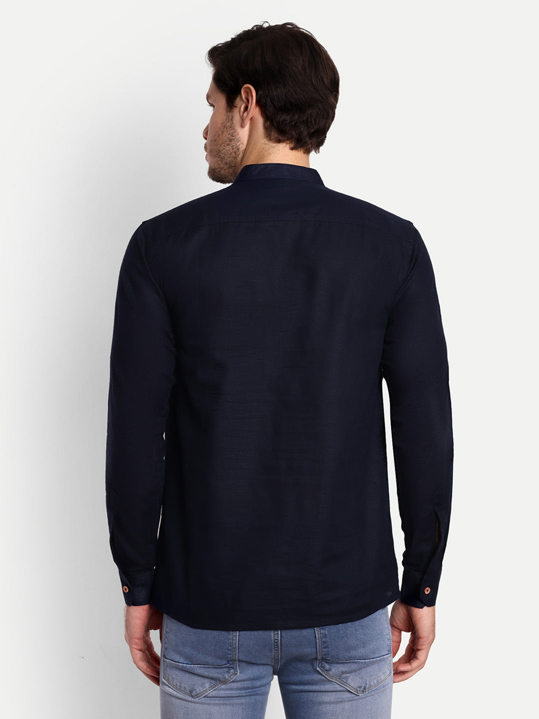 Mens Casual Slim Fit Full Sleeve Double Pocket Cotton Trendy Kurta