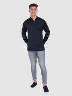 Mens Casual ZIP Style Full Sleeve Cotton Kurta