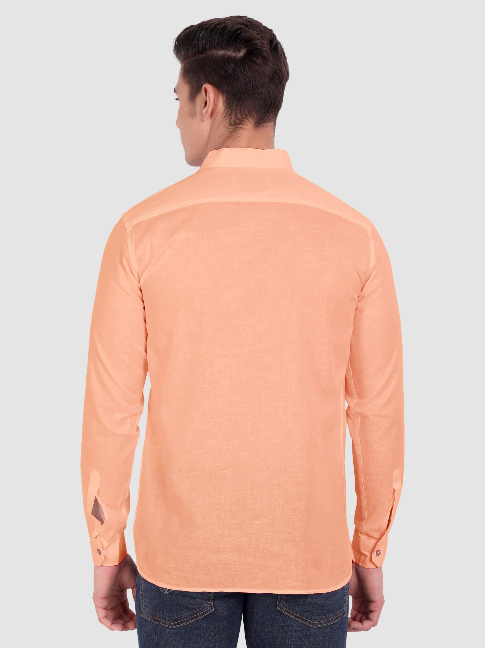 Mens Casual ZIP Style Full Sleeve Cotton Kurta