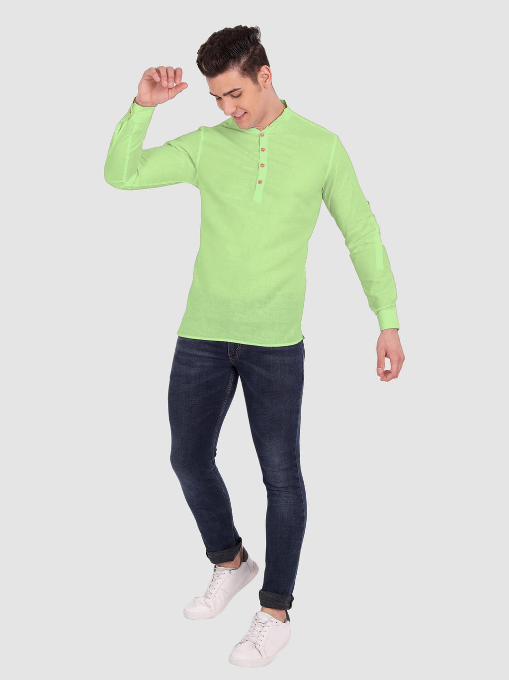 Mens Casual Slim Fit Full Sleeve Cotton Kurta