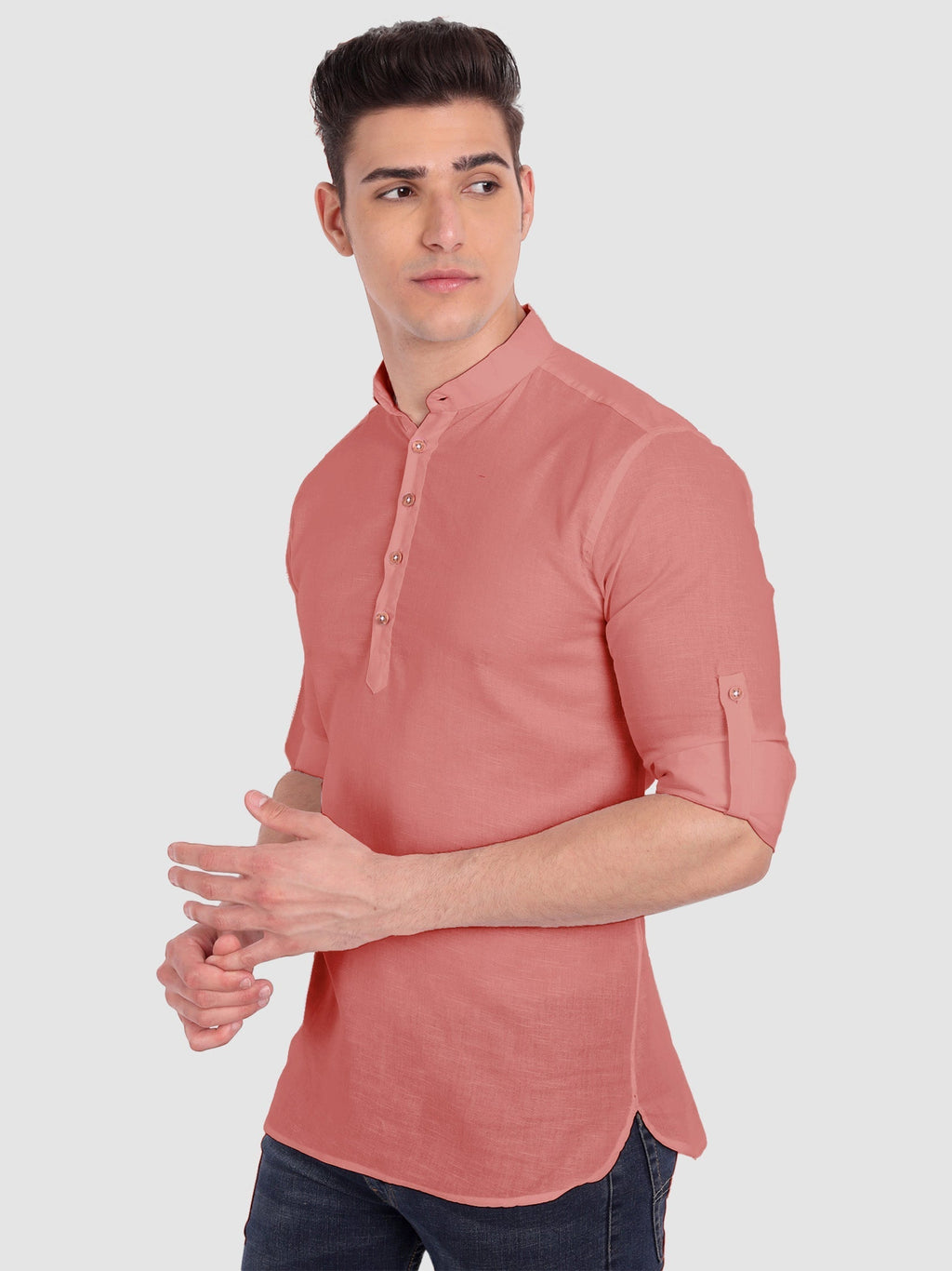 Mens Casual Slim Fit Full Sleeve Cotton Kurta