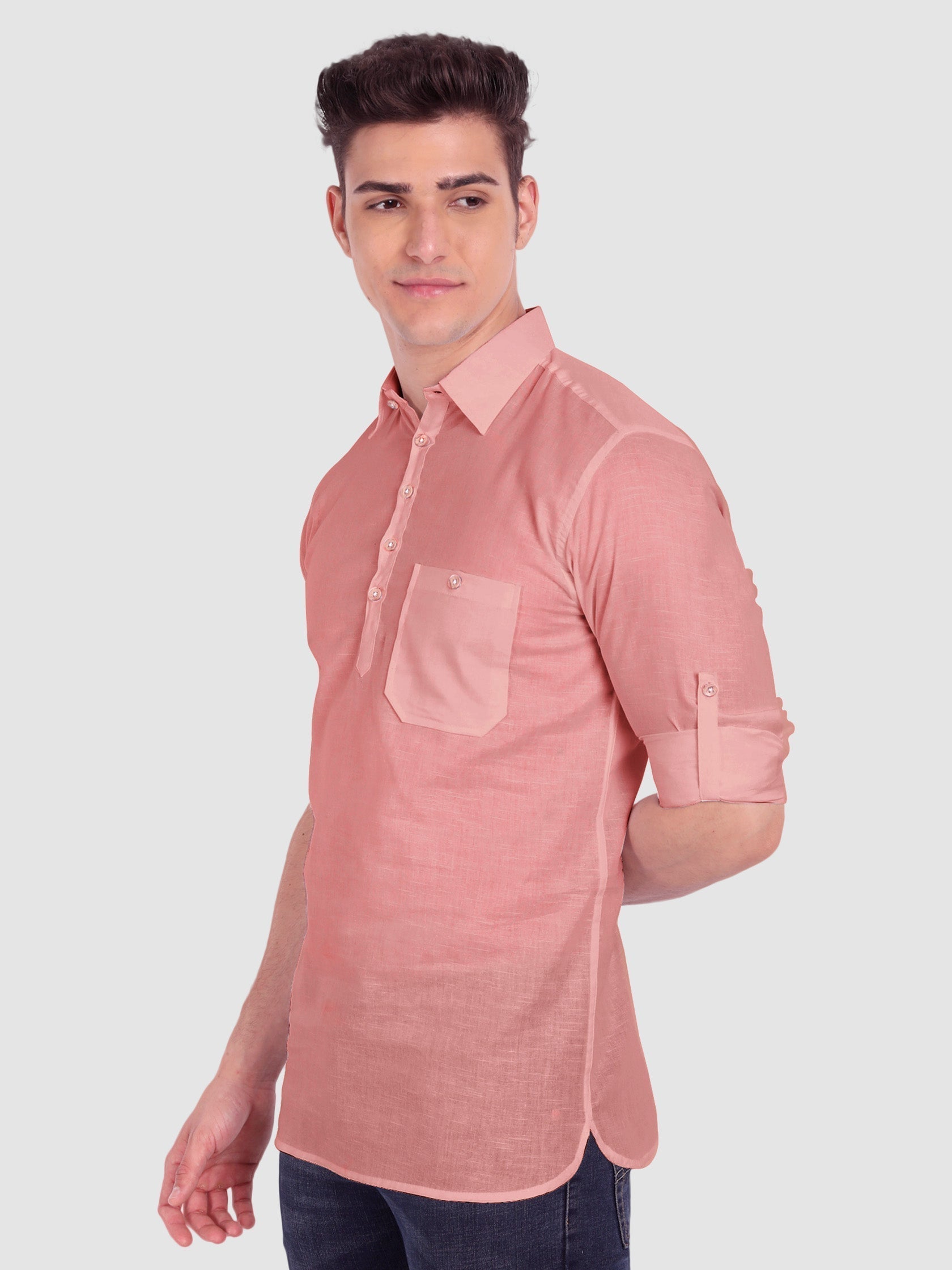 Mens Full Sleeve Casual Cotton Kurta