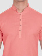 Mens Half Sleeve Casual Cotton Kurta