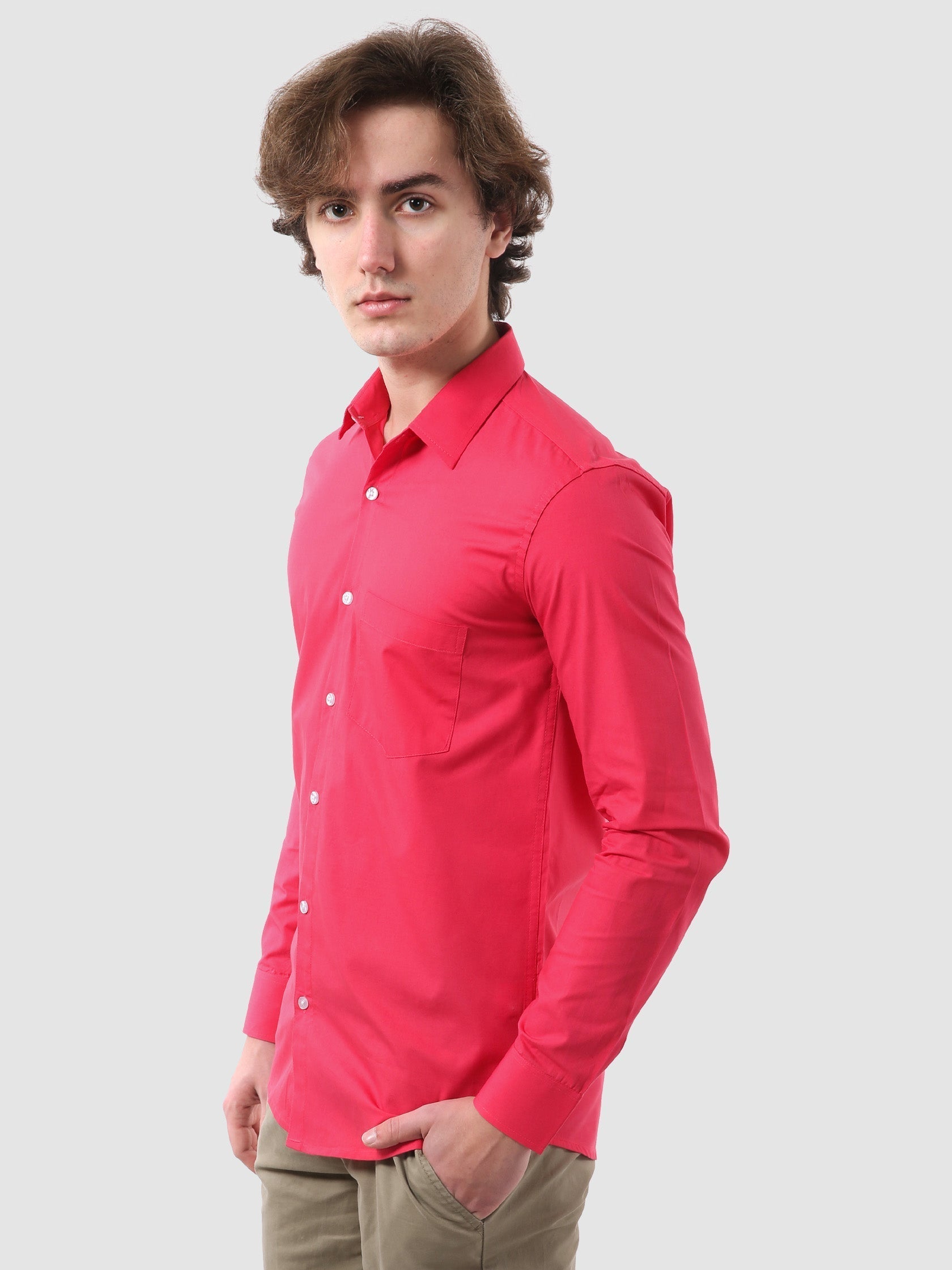 Mens Formal Full Sleeve Plain Shirt