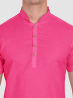 Mens Half Sleeve Casual Cotton Kurta