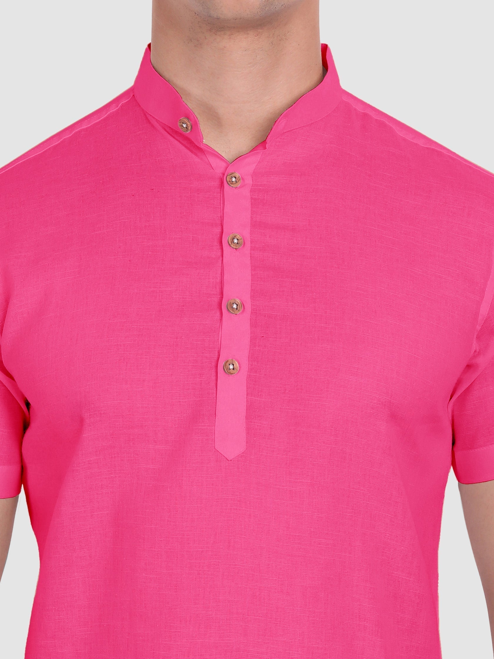 Mens Half Sleeve Casual Cotton Kurta