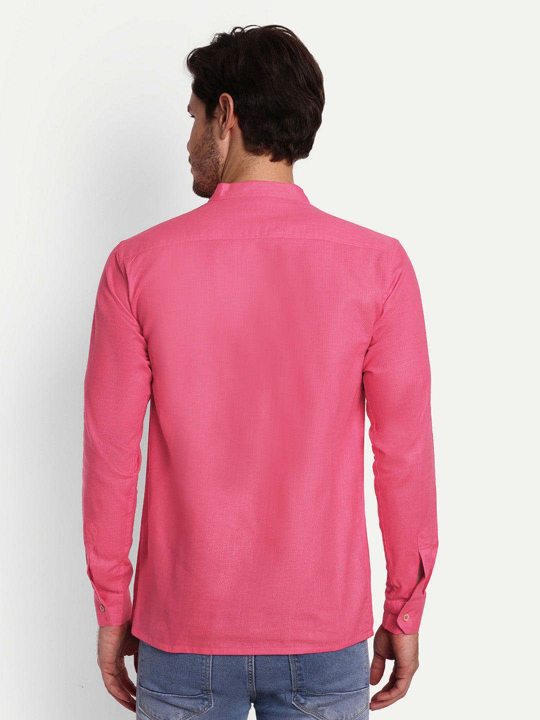 Mens Casual Slim Fit Full Sleeve Double Pocket Cotton Trendy Kurta