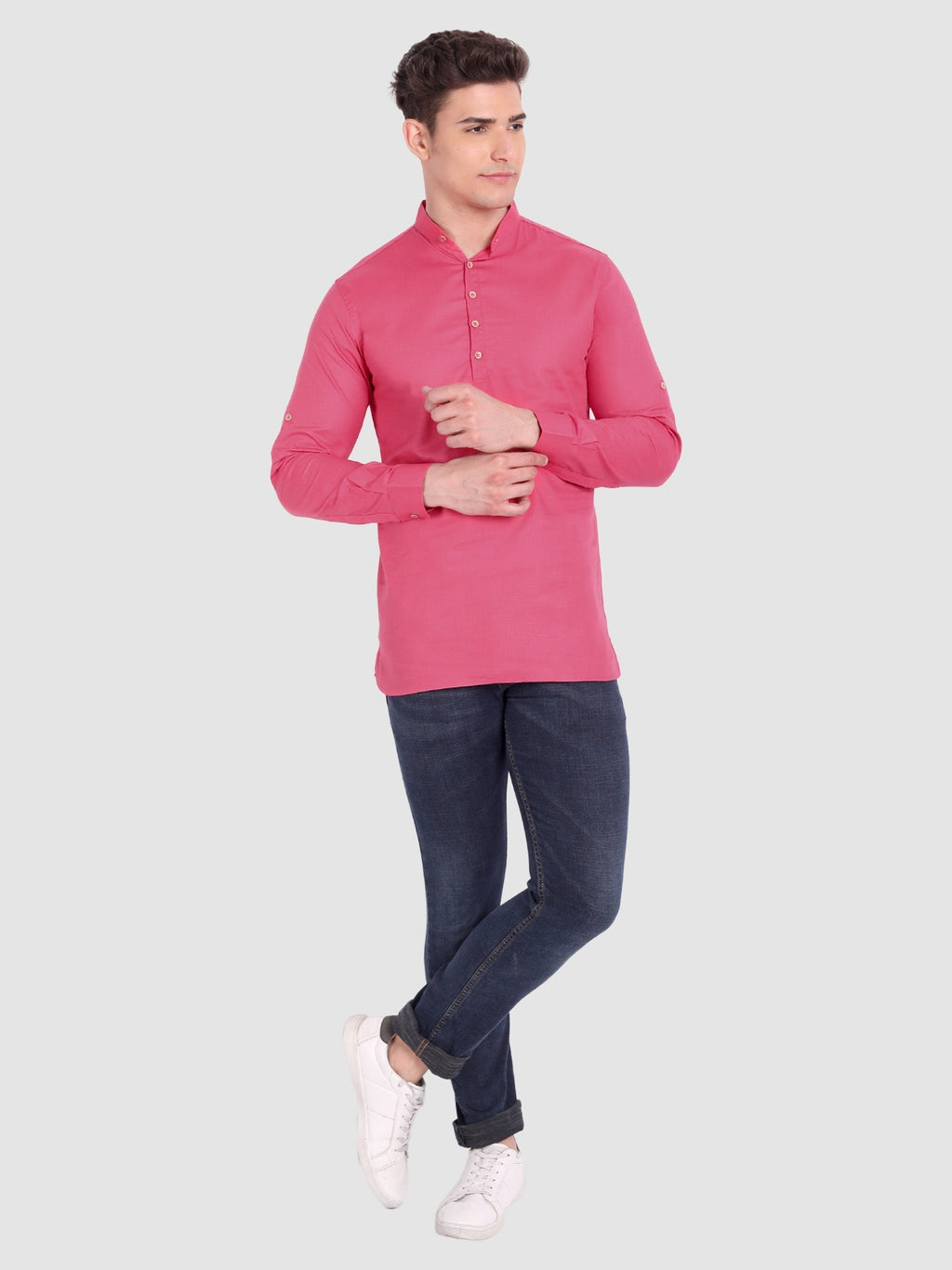 Mens Casual Slim Fit Full Sleeve Cotton Kurta