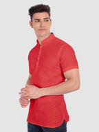 Mens Half Sleeve Casual Cotton Kurta