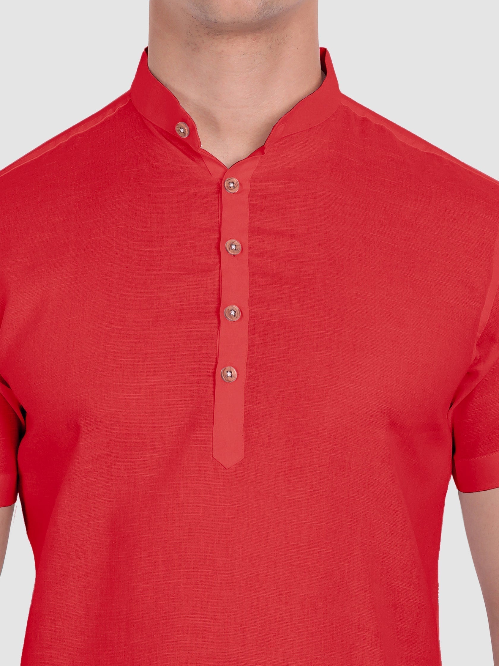 Mens Half Sleeve Casual Cotton Kurta