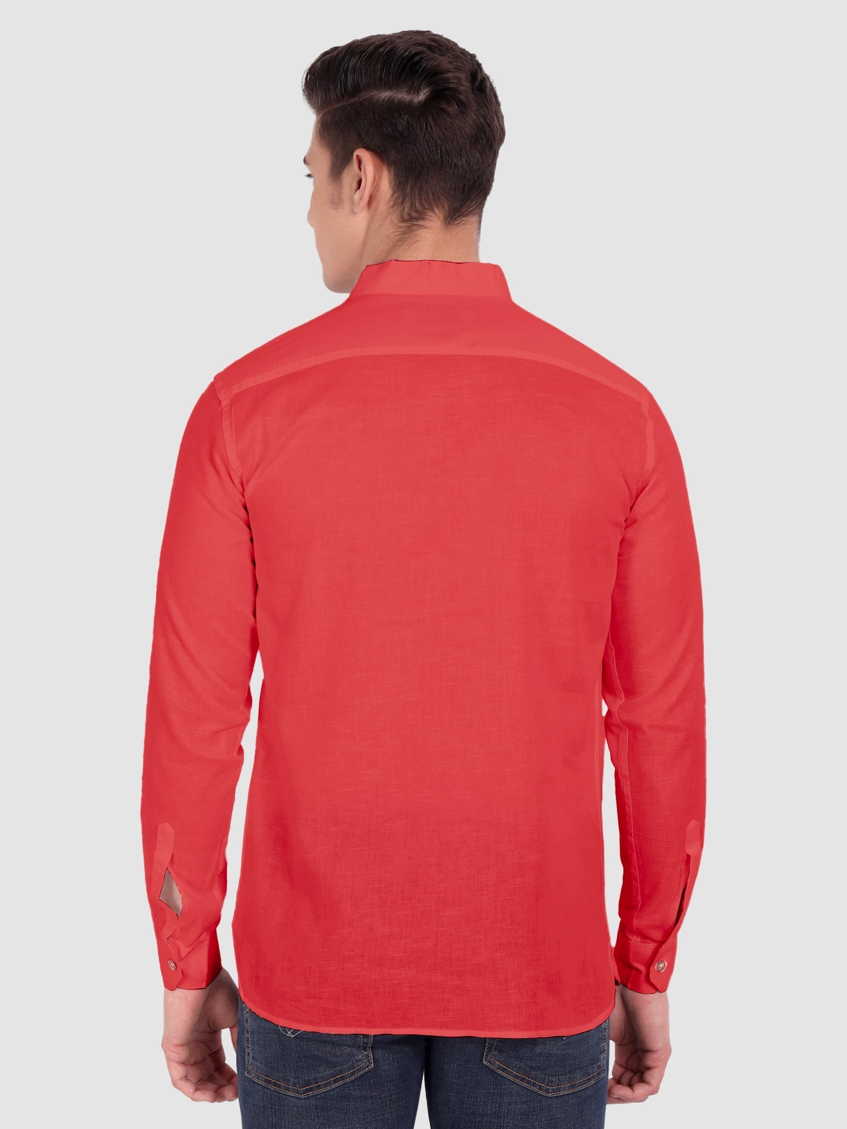 Mens Casual ZIP Style Full Sleeve Cotton Kurta