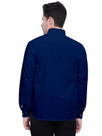 Mens Casual Slim Fit Full Sleeve Double Pocket Cotton Kurta