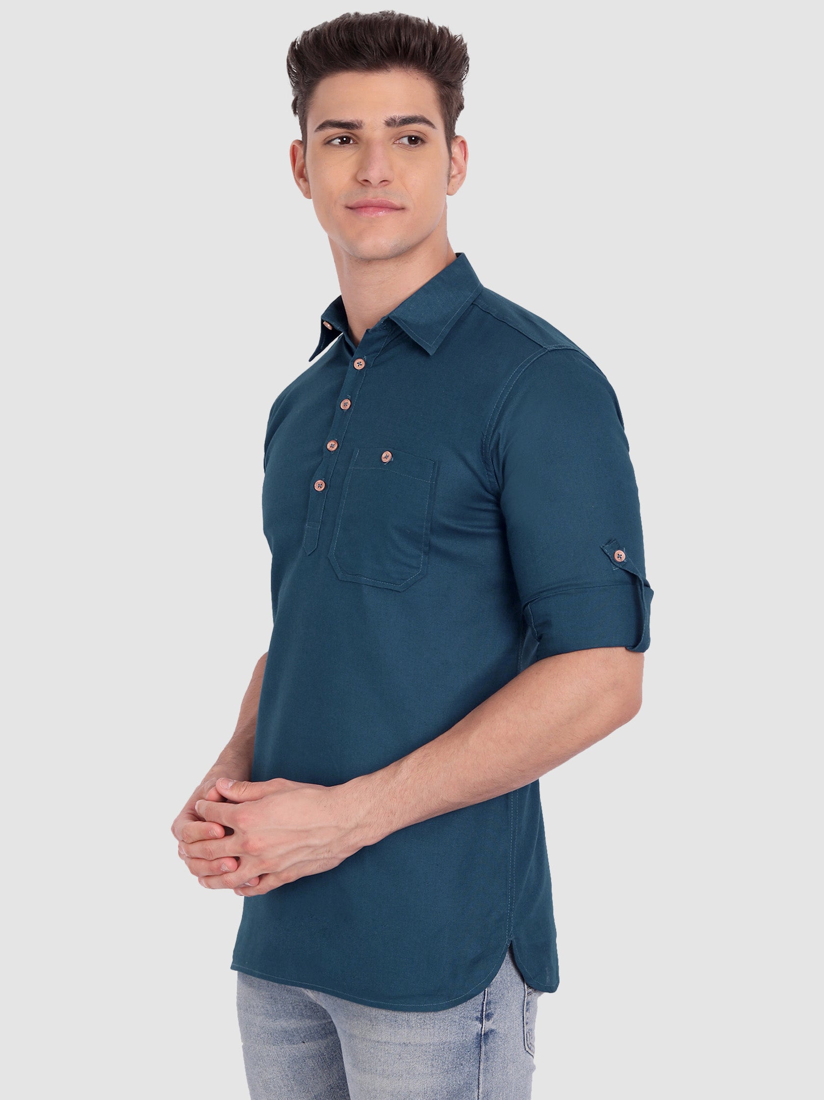 Mens Full Sleeve Casual Cotton Kurta