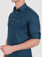Mens Full Sleeve Casual Cotton Kurta