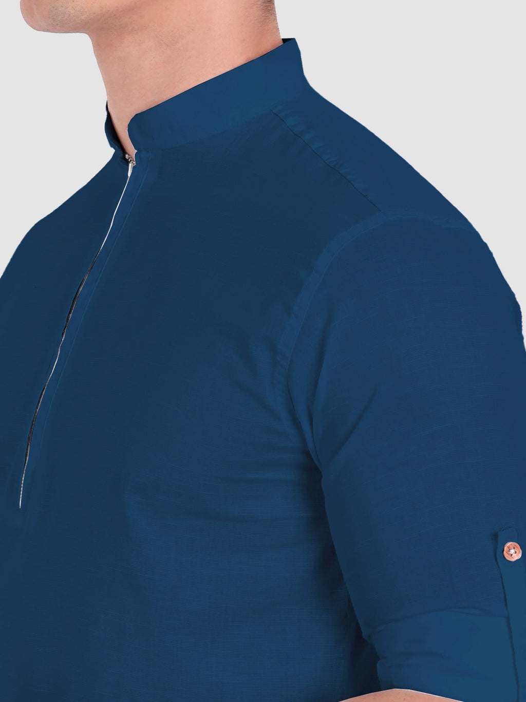 Mens Casual ZIP Style Full Sleeve Cotton Kurta