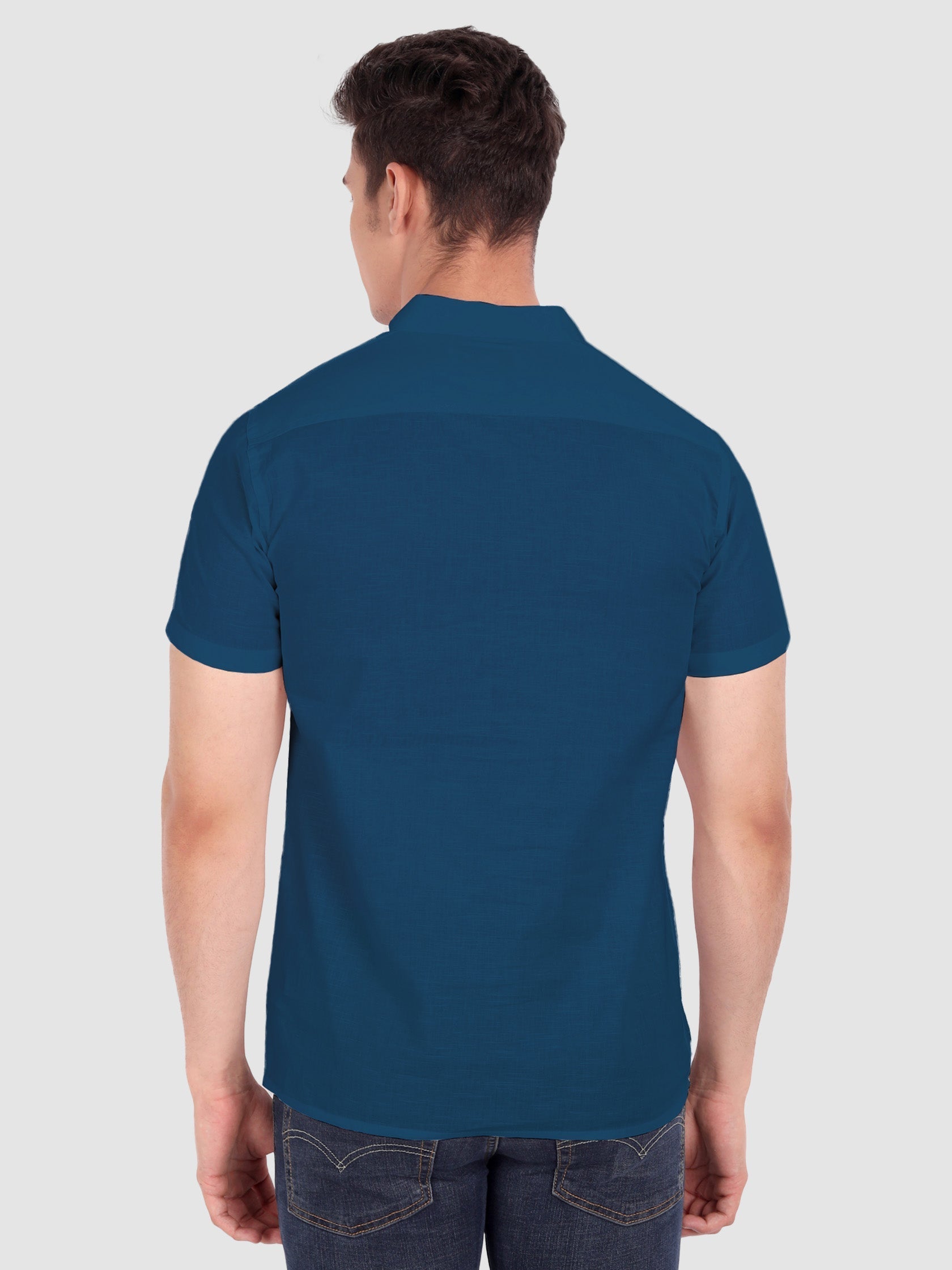 Mens Half Sleeve Casual Cotton Kurta