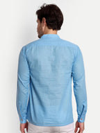 Mens Casual Slim Fit Full Sleeve Double Pocket Cotton Trendy Kurta