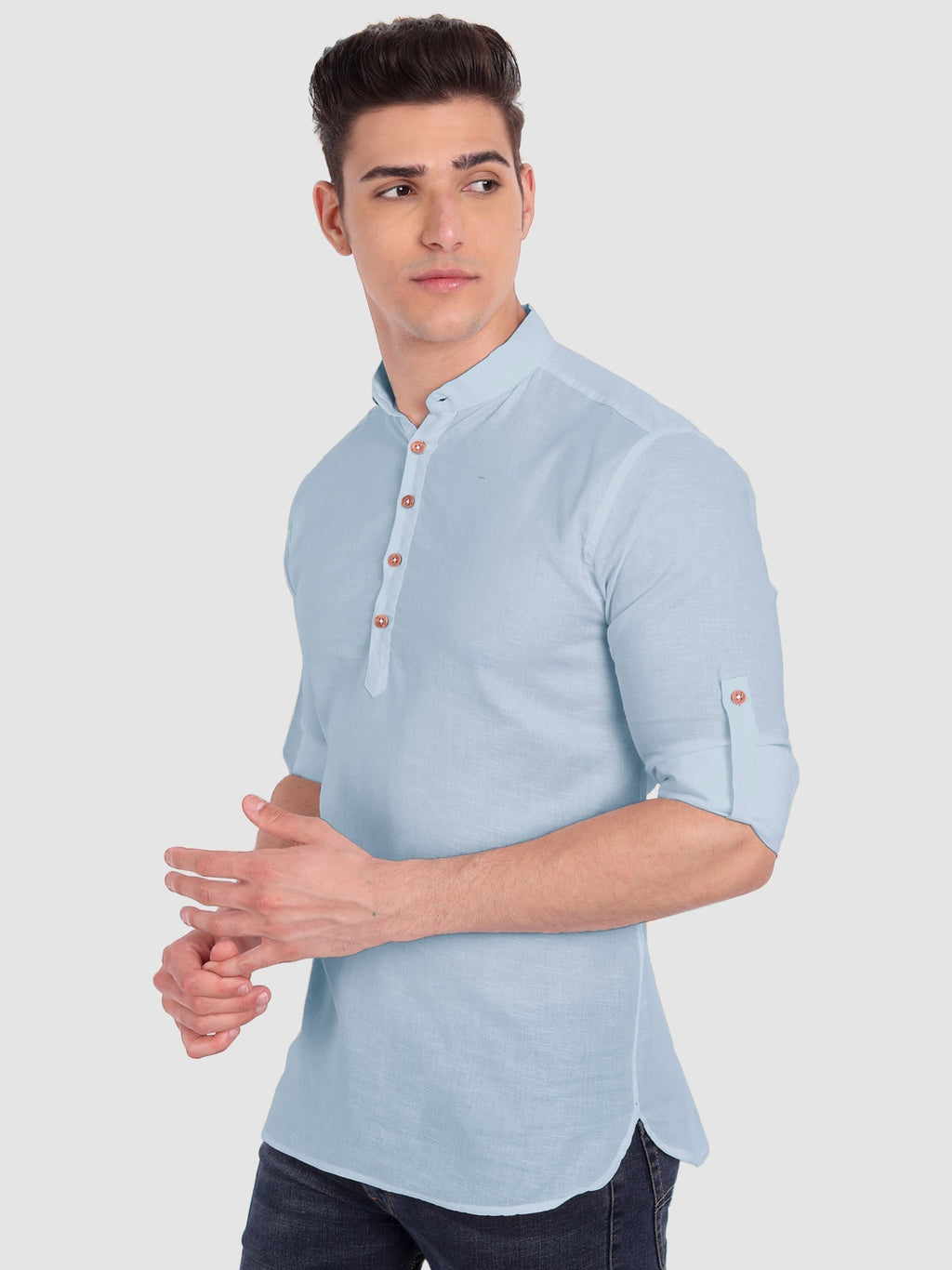 Mens Casual Slim Fit Full Sleeve Cotton Kurta