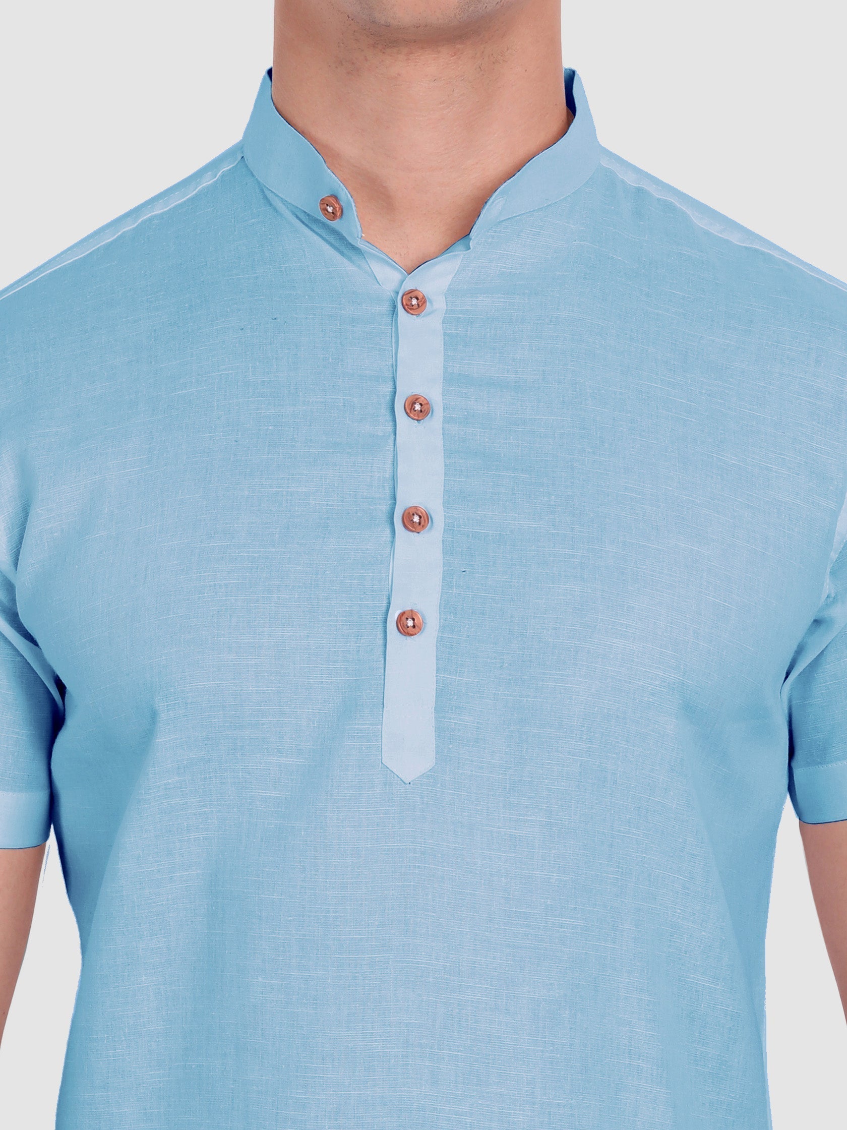 Mens Half Sleeve Casual Cotton Kurta