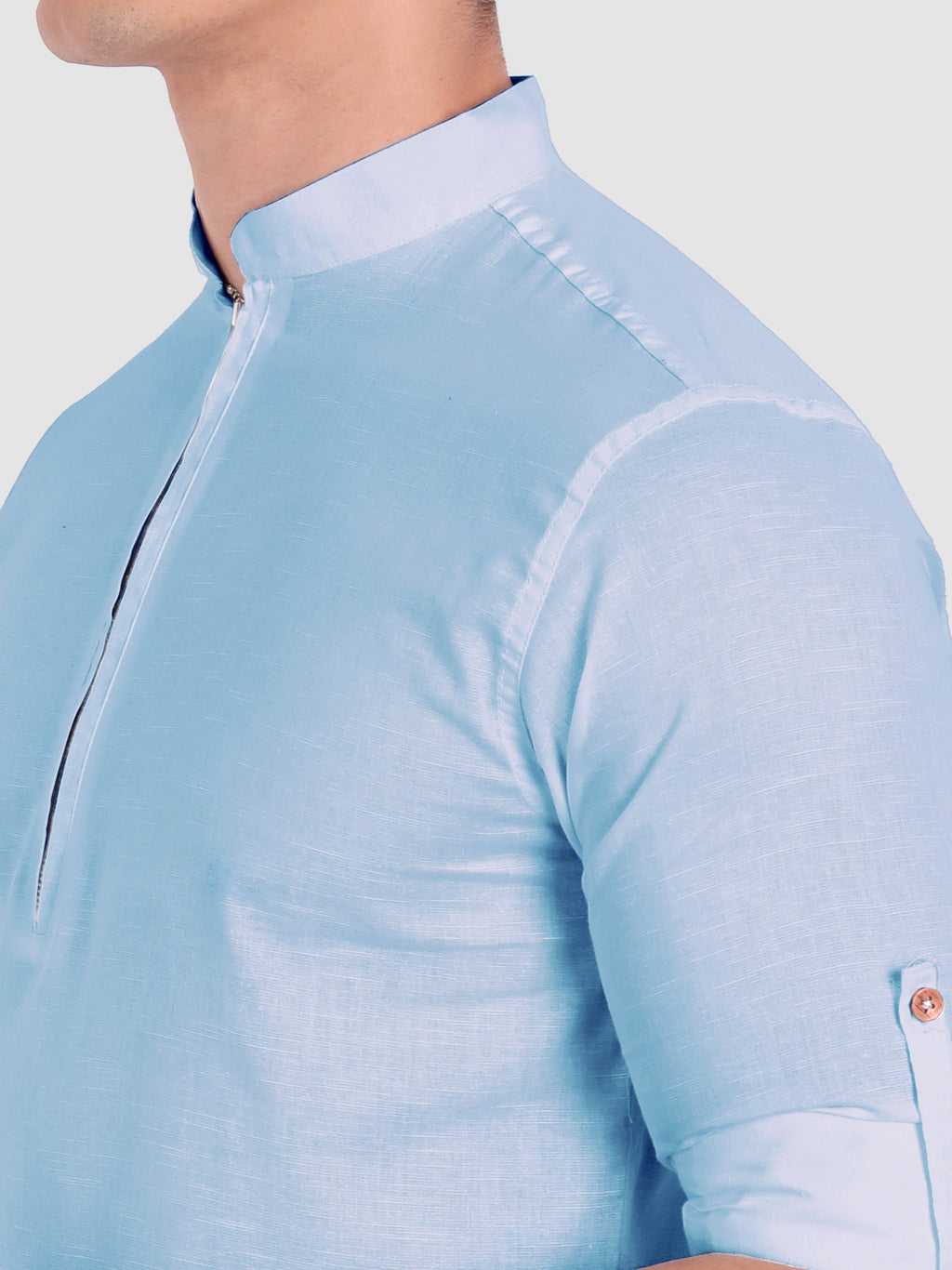 Mens Casual ZIP Style Full Sleeve Cotton Kurta