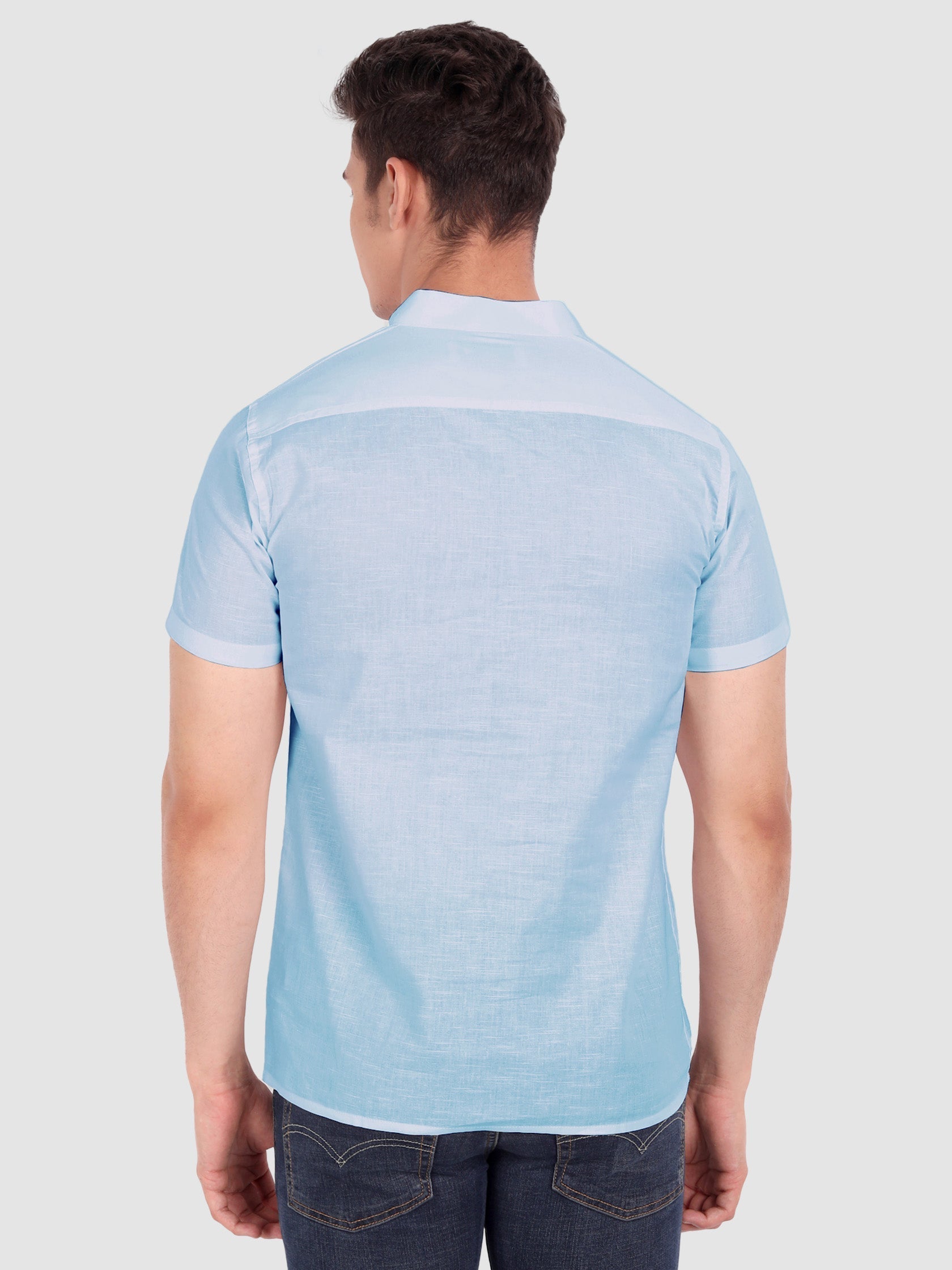 Mens Half Sleeve Casual Cotton Kurta