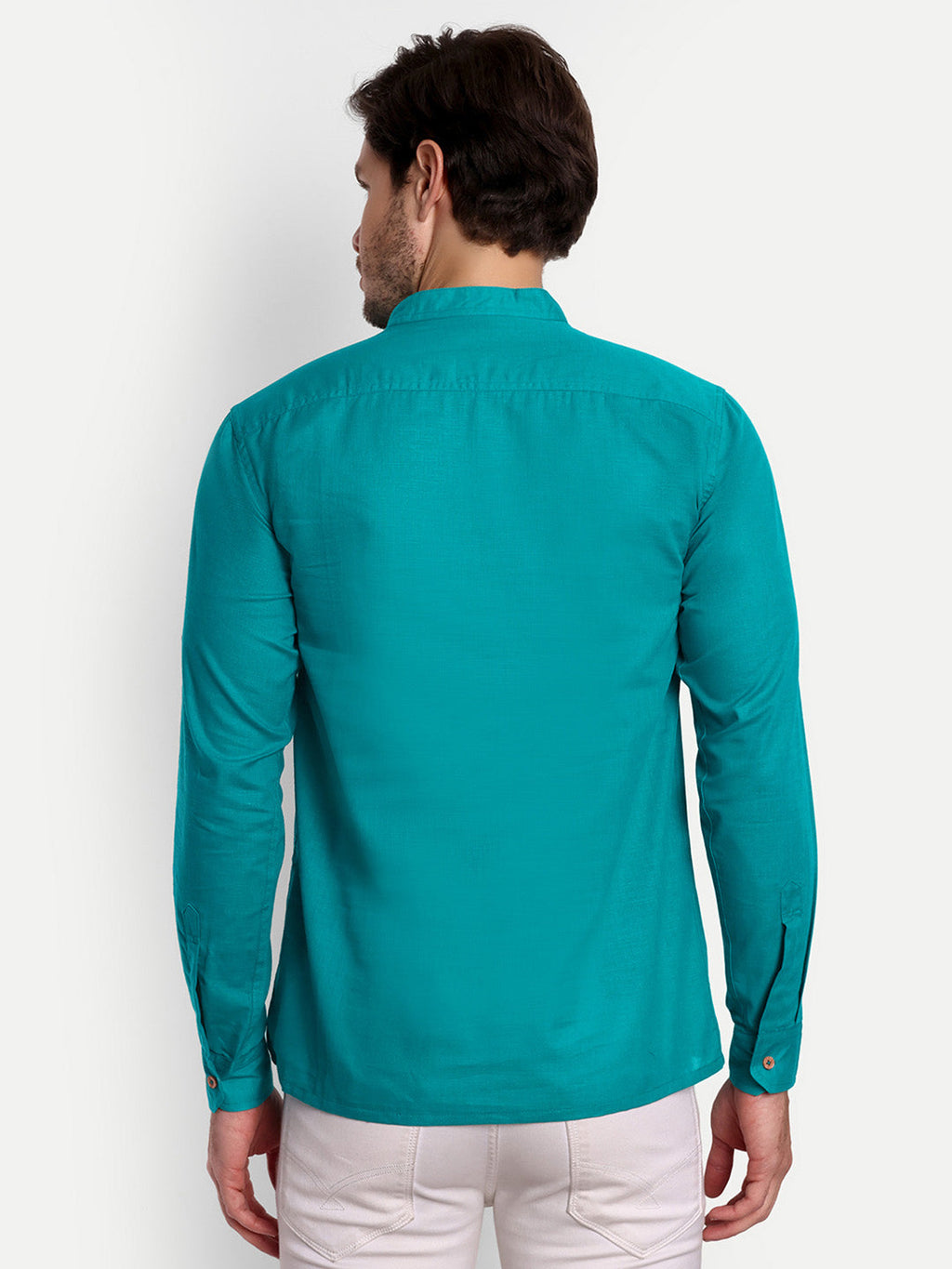 Mens Casual Slim Fit Full Sleeve Double Pocket Cotton Trendy Kurta