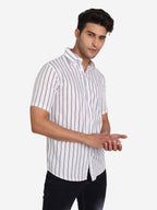 Mens Double Strip Half Sleeve Shirt